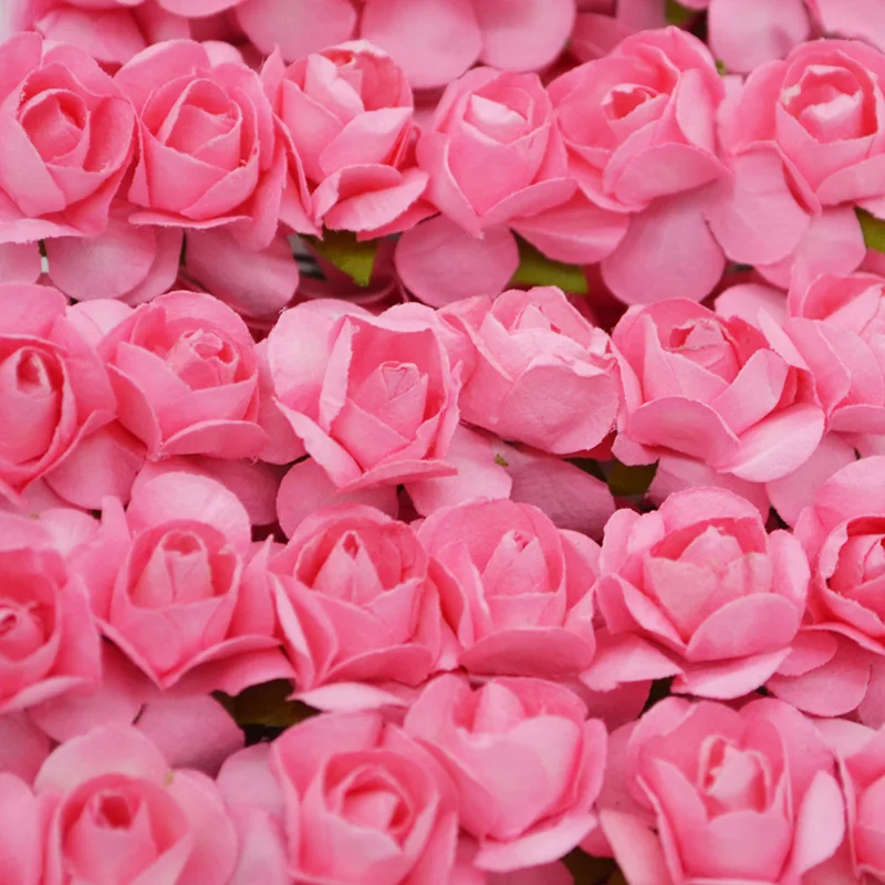 36 шт. 1 см Мини Искусственные бумажные розы цветы для свадебного украшения венок