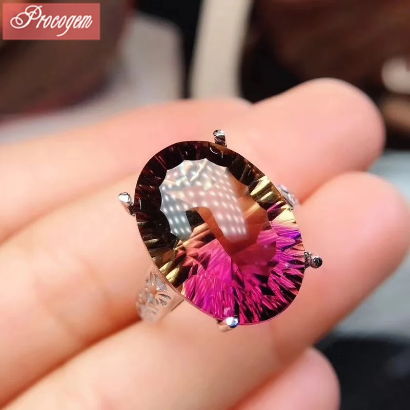 Trendy Ametrine Rings for Women Girl Party Gift 13x18mm big gemstone Rings 925 Sterling silver 18K Rose gold plated #172
Trendy Ametrine Rings for Women Girl Party Gift 13x18mm big gemstone Rings 925 Sterling silver 18K Rose gold plated #172