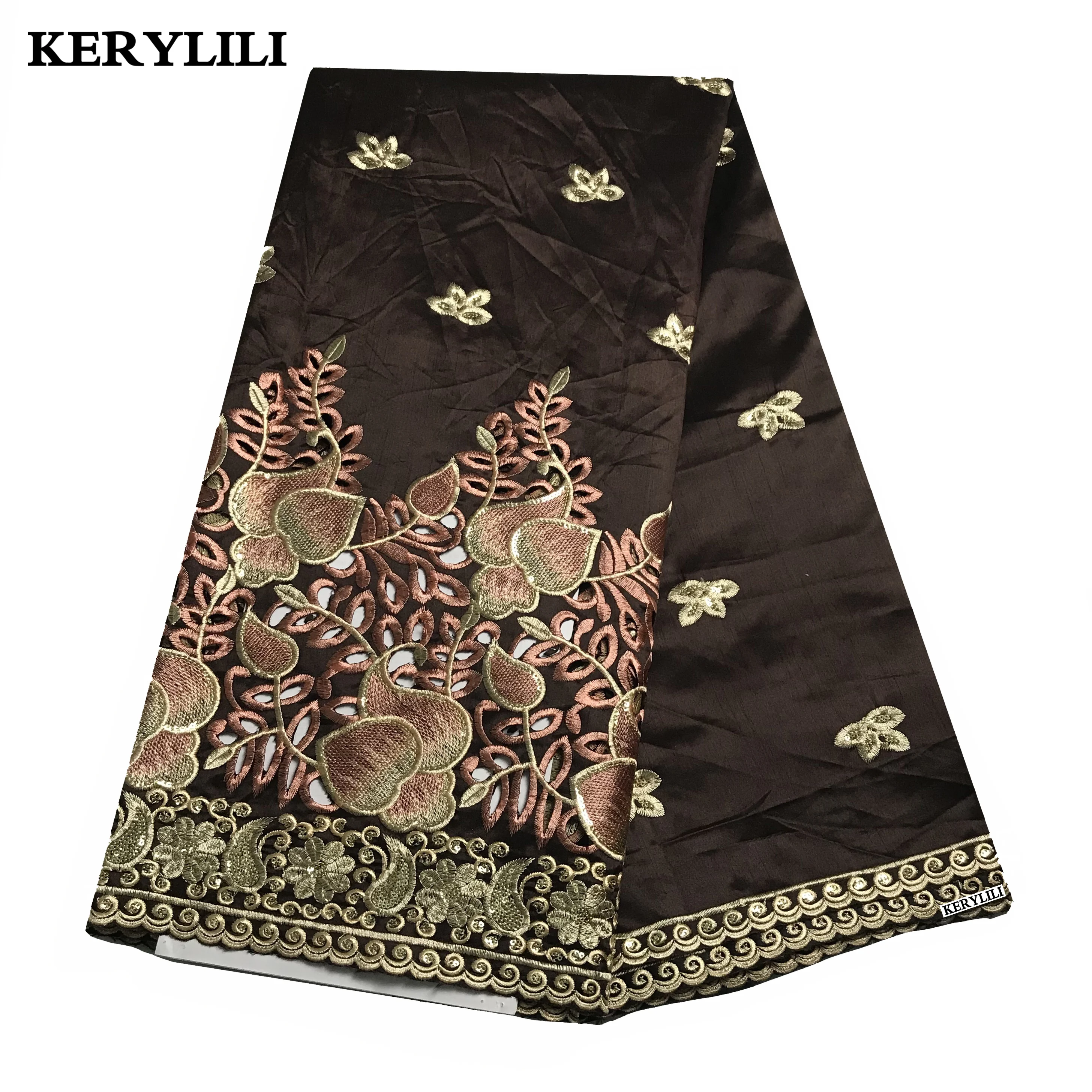 Brown Raw Silk African Dresses For Women Cotton Coffee Fabric George Lace Fabric Nigerian Sequins Lace Sewing Stuff KRL-91812
Brown Raw Silk African Dresses For Women Cotton Coffee Fabric George Lace Fabric Nigerian Sequins Lace Sewing Stuff KRL-91812