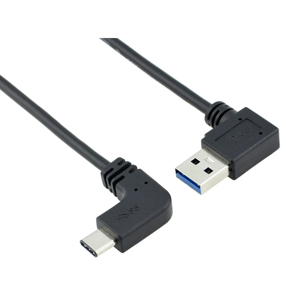 

1M For Dell XPS 13 & 15 Right Left Angle 90 degree USB3.1 AM to USB 3.1 Type C USBC side bends Fast Data Sync Charge Cable