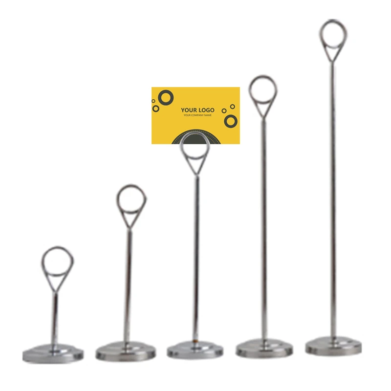 Stainless Steel Holder Marker Strip Stand Card Holder Shelf Hotel Table Circle Memo Number Name Clips Tag Display Card 3pcs/set
Stainless Steel Holder Marker Strip Stand Card Holder Shelf Hotel Table Circle Memo Number Name Clips Tag Display Card 3pcs/set