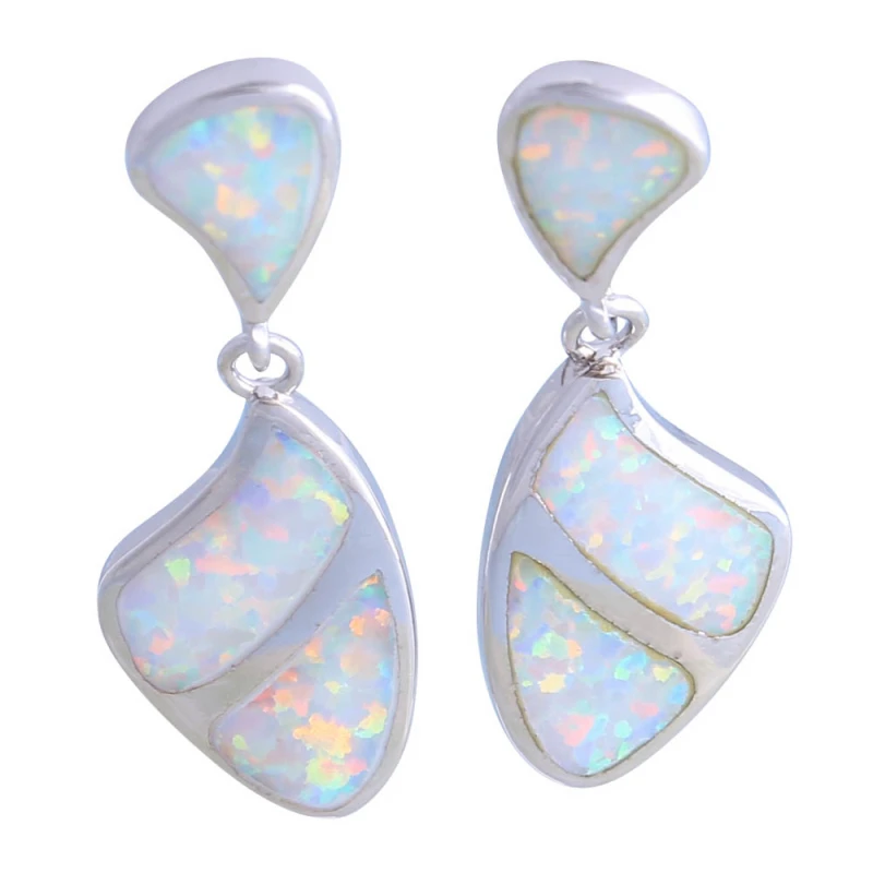 New 2021 Wedding Jewelry Silver Color White Opal Drop Dangle Earrings For Women E097
New 2021 Wedding Jewelry Silver Color White Opal Drop Dangle Earrings For Women E097