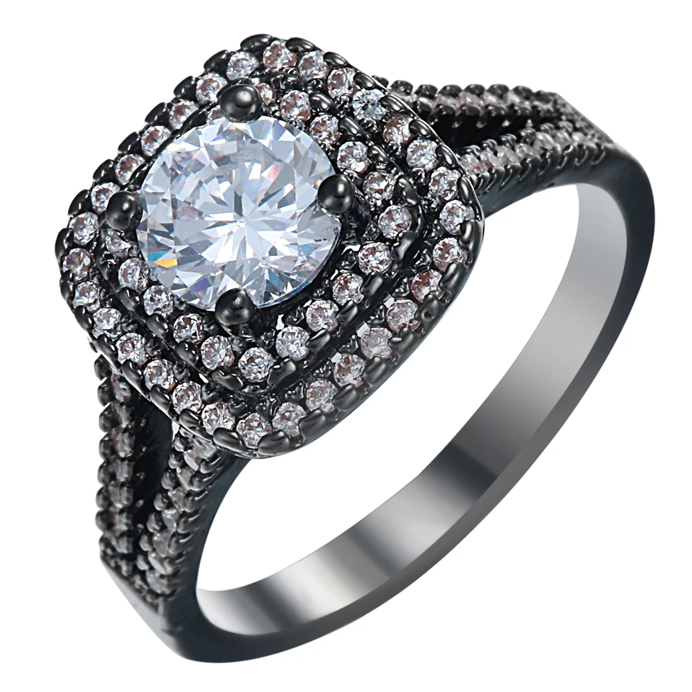 black Wedding Ring for women 2018 cheap new fashion jewelry gift elegant princess white czech finger Engagement Ring wholesale
black Wedding Ring for women 2018 cheap new fashion jewelry gift elegant princess white czech finger Engagement Ring wholesale