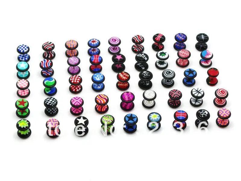 free shipping body piercing jewelry 8mm 100pcs mix design picture fake ear plugs illusion cheaters earring
free shipping body piercing jewelry 8mm 100pcs mix design picture fake ear plugs illusion cheaters earring