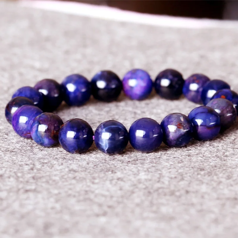 South Africa High Quality Natural Genuine Dark Purple More Blue Sugilite Stretch Finish Bracelet Round beads 11.5mm 05012
South Africa High Quality Natural Genuine Dark Purple More Blue Sugilite Stretch Finish Bracelet Round beads 11.5mm 05012