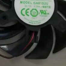 Вентилятор для видеокарты GA81S2U NNTB диаметр 75 мм 12 в пост. Тока 0 38 А