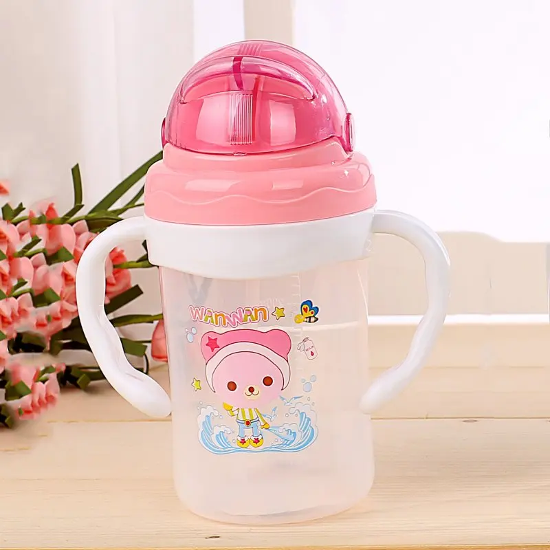 New Durable Baby Kids Straw Cup Drinking Bottle Sippy Cups With Handles Cute Design Feeding Bottle PP Plastic Learning Cups
New Durable Baby Kids Straw Cup Drinking Bottle Sippy Cups With Handles Cute Design Feeding Bottle PP Plastic Learning Cups
