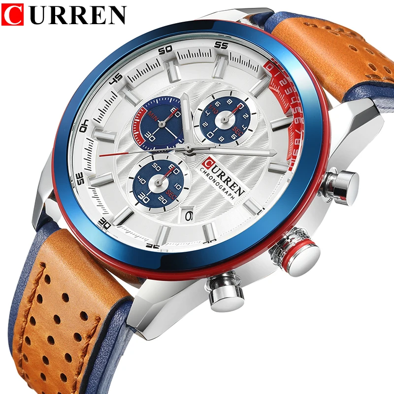 CURREN Men's Fashion Sport Watches Analog Date Clock Man Leather Military Waterproof Men Quartz Watch Relogio Masculino
CURREN Men's Fashion Sport Watches Analog Date Clock Man Leather Military Waterproof Men Quartz Watch Relogio Masculino