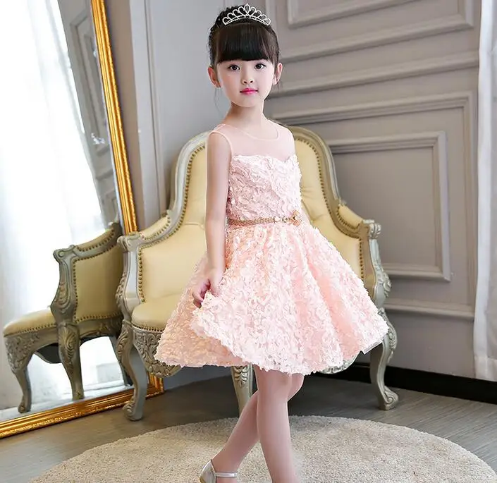 Elegant Appliques Girls Wedding Dress Flower Girl Princess Party Pageant Formal Gown Pink Lace Kids Summer Dress
Elegant Appliques Girls Wedding Dress Flower Girl Princess Party Pageant Formal Gown Pink Lace Kids Summer Dress