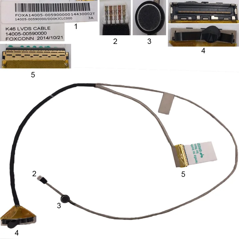 NEW Laptop Cable For ASUS S46C K46CA K46CB K46CM S46E S46C K46 PN:DD0KJCLC000-00590000 14005-14005 00590100
NEW Laptop Cable For ASUS S46C K46CA K46CB K46CM S46E S46C K46 PN:DD0KJCLC000-00590000 14005-14005 00590100