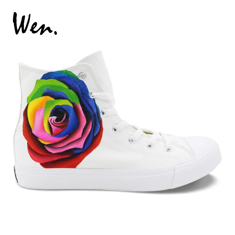 Wen Original Design Custom Hand Painted Floral Shoes Colorful Rose Flower High Top Women Girls Canvas Valentine's Sneakers
Wen Original Design Custom Hand Painted Floral Shoes Colorful Rose Flower High Top Women Girls Canvas Valentine's Sneakers