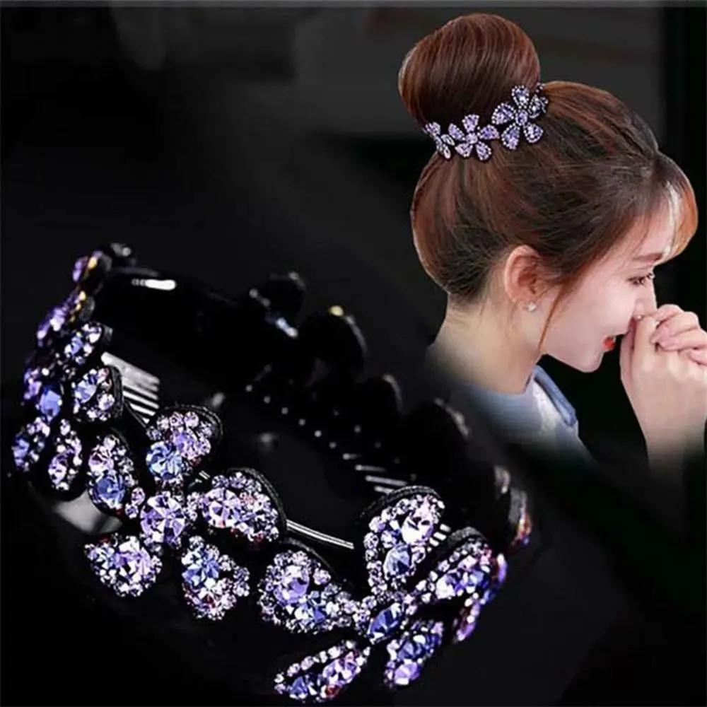1PC Rhinestone Flower Hairpins Women Hair Clips Openwork Elegant Flowers Elegant Crystal Twist Round Barrette Hair Accessories
1PC Rhinestone Flower Hairpins Women Hair Clips Openwork Elegant Flowers Elegant Crystal Twist Round Barrette Hair Accessories