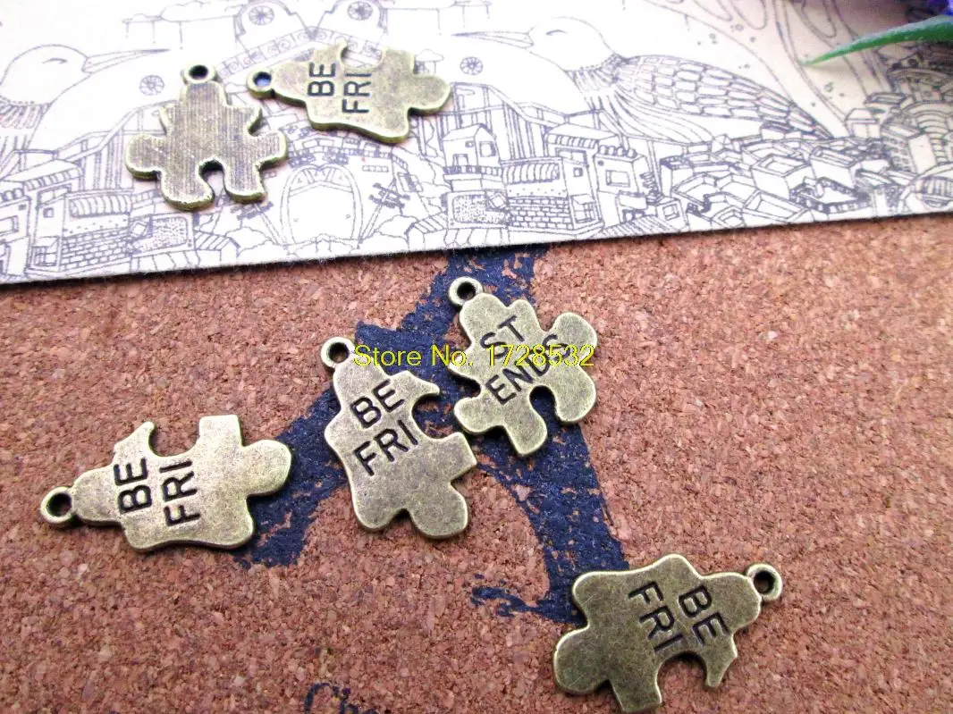 30sets Puzzle Piece Charms, Antique bronze JigSaw Puzzle Charm Pendants, Autism Awareness, best friend charm 22x27mm
30sets Puzzle Piece Charms, Antique bronze JigSaw Puzzle Charm Pendants, Autism Awareness, best friend charm 22x27mm