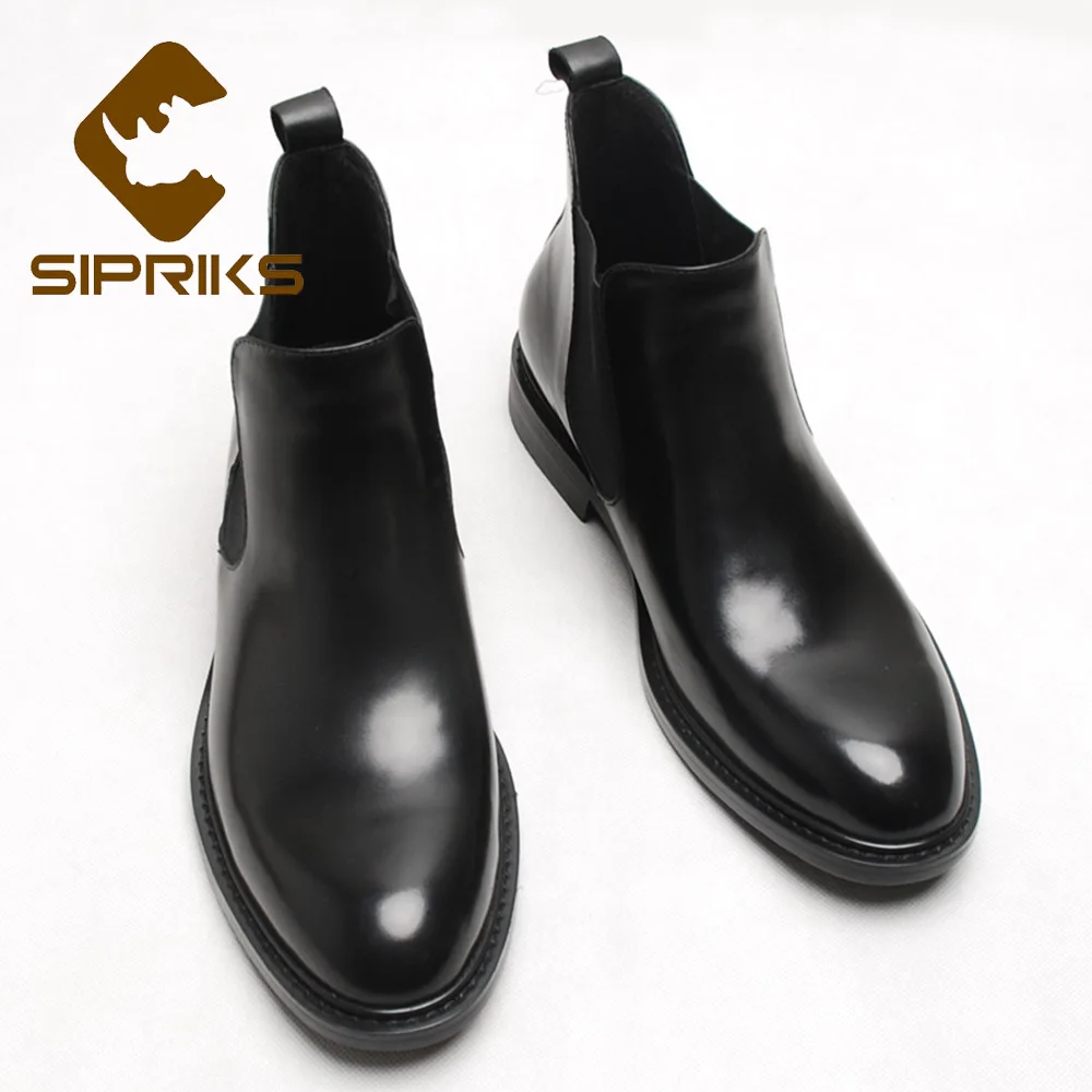 2021 Sipriks Mens Black Leather Chelsea Boots Round Toe Vintage Classic Ankle Boots Rubber Outsole Stretch Leather Slip-On Hi
2021 Sipriks Mens Black Leather Chelsea Boots Round Toe Vintage Classic Ankle Boots Rubber Outsole Stretch Leather Slip-On Hi