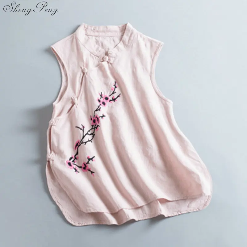 Fashion Slim Cheongsam Cotton Linen Vintage Oblique Buttons Qipao Shirt Women Short Sleeves Blouse Chinese Traditional Top Q199
Fashion Slim Cheongsam Cotton Linen Vintage Oblique Buttons Qipao Shirt Women Short Sleeves Blouse Chinese Traditional Top Q199