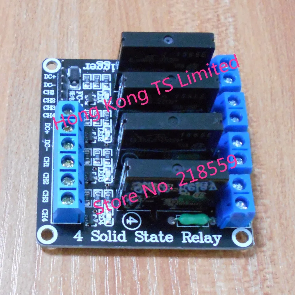4 channel relay module 5V 12V 24V low-level DC control AC solid state relay module fuse 240V2A 4 solid state relay
4 channel relay module 5V 12V 24V low-level DC control AC solid state relay module fuse 240V2A 4 solid state relay