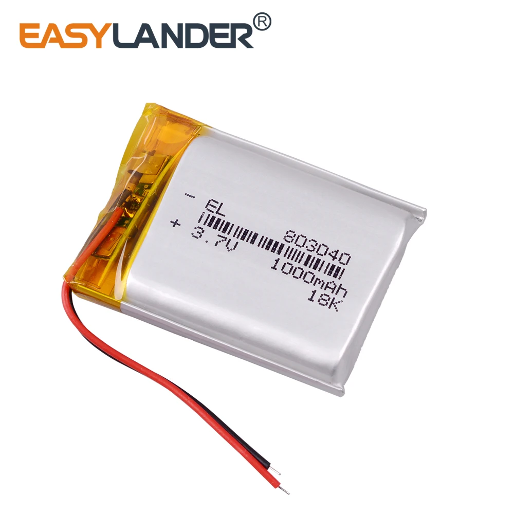 3,7 V 1000mAh 803040 литий-полимерные фонарики, Налобные фонарики, колонки, наушники, bluetooth колонки, видео рекордер, беспроводные
3,7 V 1000mAh 803040 литий-полимерные фонарики, Налобные фонарики, колонки, наушники, bluetooth колонки, видео рекордер, беспроводные