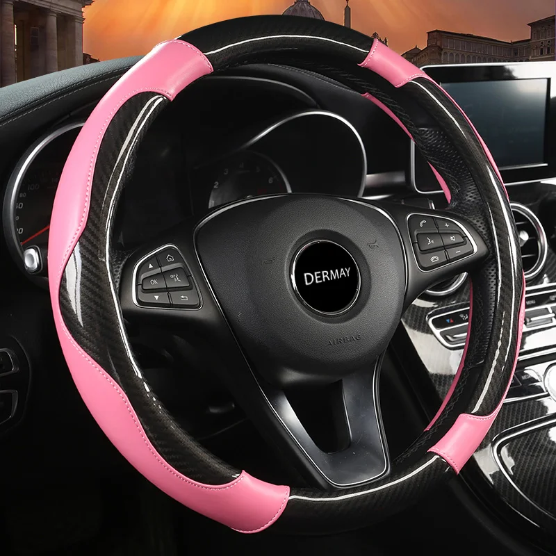 DERMAY New Leather Car Steering Wheel Cover Red 38cm Diameter Universal Size Car inner accessories Auto wheel covers
DERMAY New Leather Car Steering Wheel Cover Red 38cm Diameter Universal Size Car inner accessories Auto wheel covers