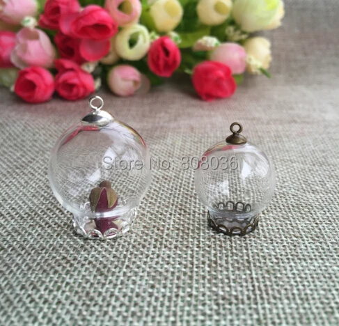 Freeshipping wholesale 50sets/lot 20*12mm Glass globe & lace base& 6mm cap Set DIY glass vial pendant glass ball cover Jewelry
Freeshipping wholesale 50sets/lot 20*12mm Glass globe & lace base& 6mm cap Set DIY glass vial pendant glass ball cover Jewelry