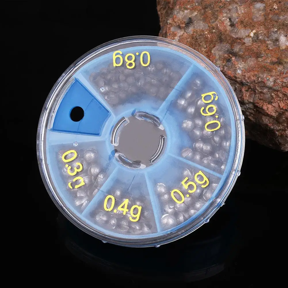 Split Shot Fishing Lead Box Packed Sinkers Supplies Professional | Спорт и развлечения