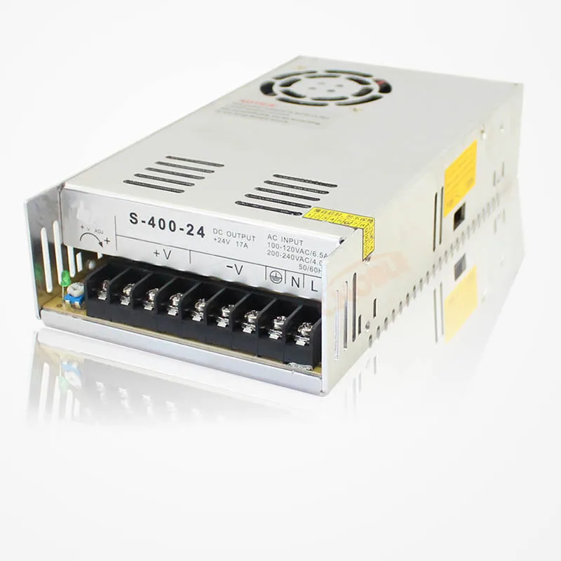 400W 24V 16.6A Single Output Switching power supply AC to DC SMPS S-400-24
400W 24V 16.6A Single Output Switching power supply AC to DC SMPS S-400-24