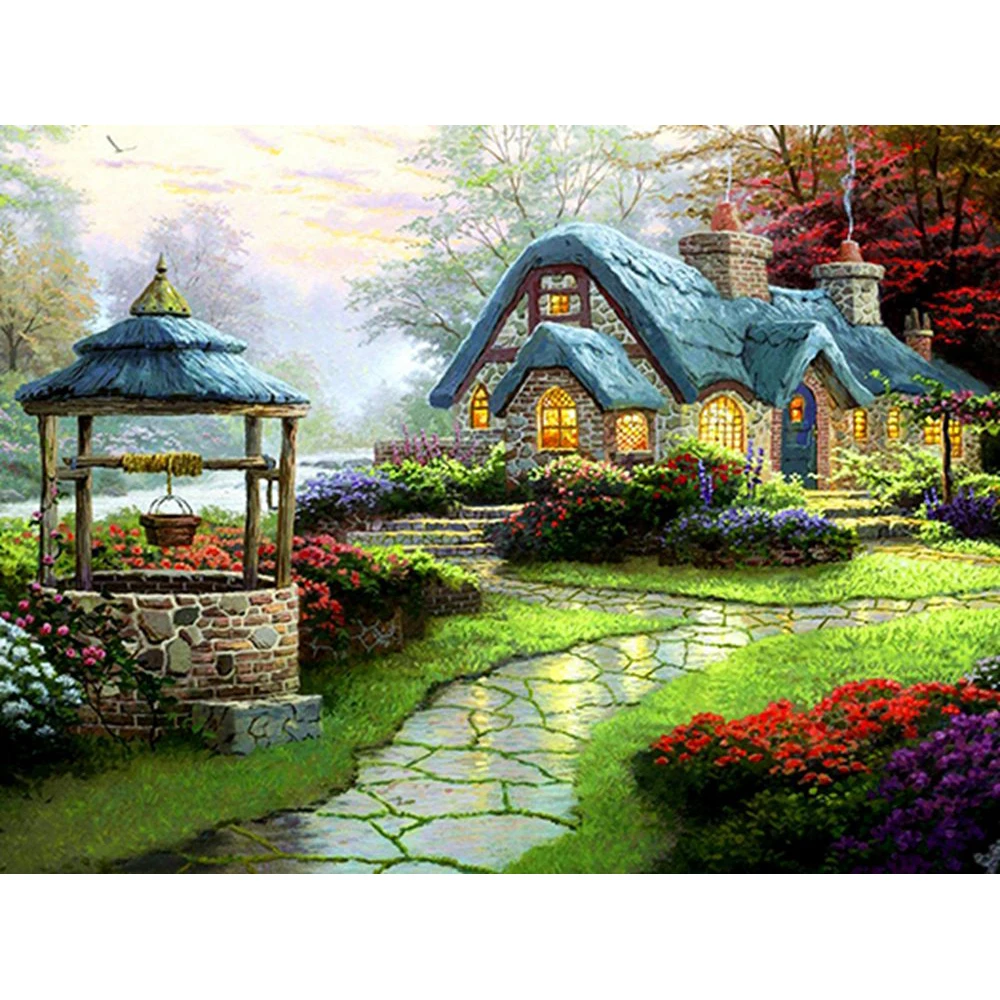 LaoJieYuan Diamond Embroidery Dream House Diamond Mosaic Diy Diamond Painting Round Drill Rhinestone Pasted Full Needlework
LaoJieYuan Diamond Embroidery Dream House Diamond Mosaic Diy Diamond Painting Round Drill Rhinestone Pasted Full Needlework