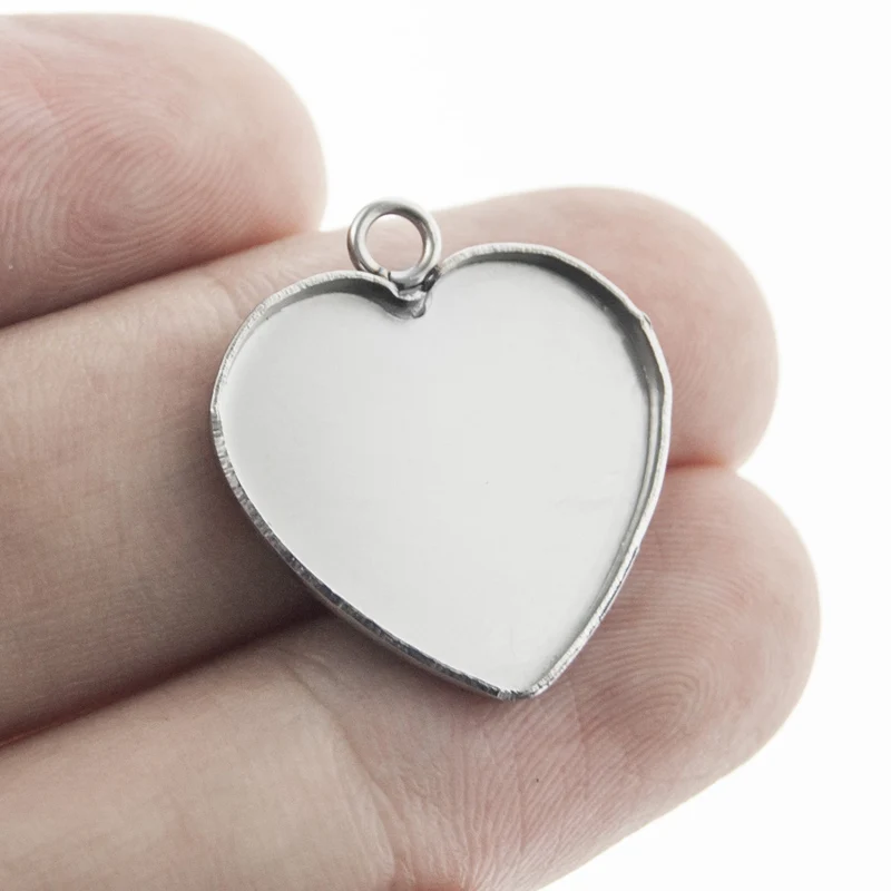 100% Stainless Steel Heart Pendant Bases Tray For Jewelry Making Spacers High Polished Wholesale 50pcs
100% Stainless Steel Heart Pendant Bases Tray For Jewelry Making Spacers High Polished Wholesale 50pcs
