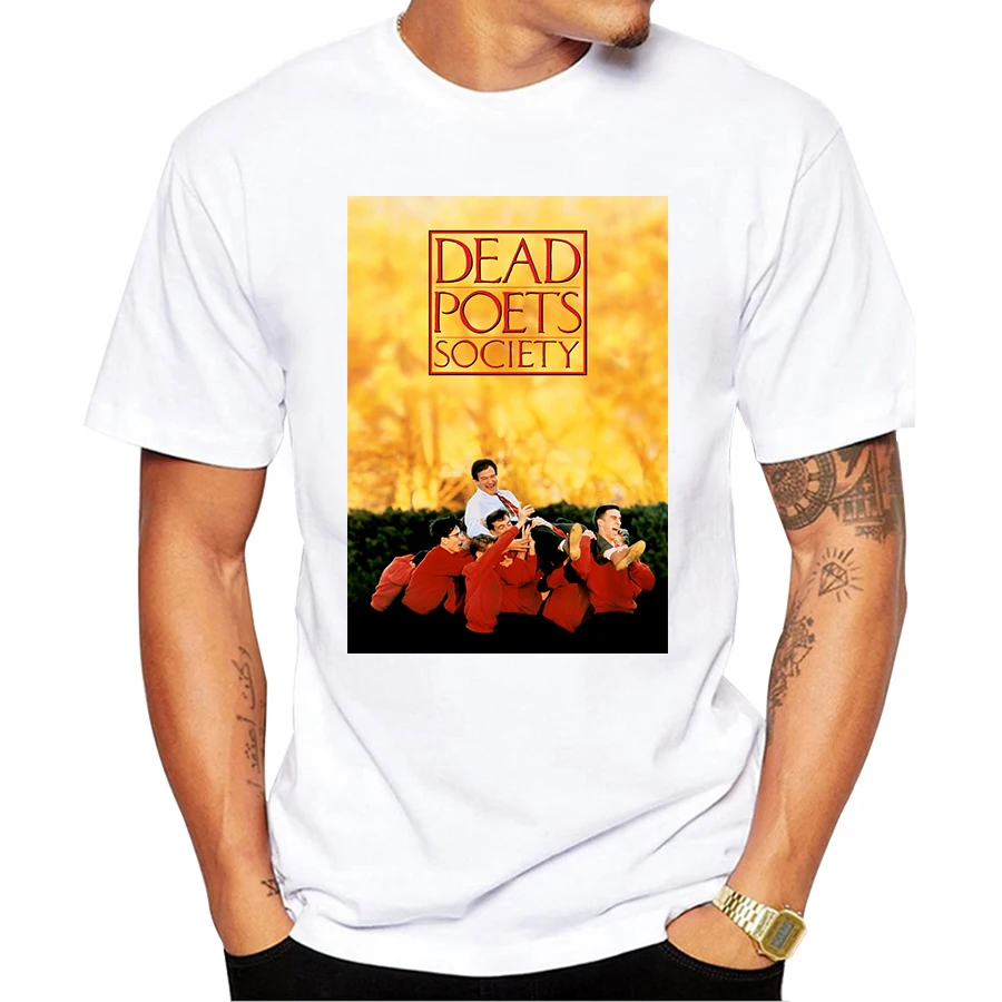 Мужские хипстерские футболки O126 классический постер из фильма Dead Poets Society с