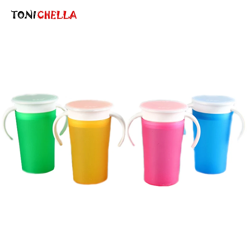 360 Degrees Can Be Rotated Baby Learning Drinking Cup With Double Handle Flip lid Leakproof Infants Water Cups Bottle T0365
360 Degrees Can Be Rotated Baby Learning Drinking Cup With Double Handle Flip lid Leakproof Infants Water Cups Bottle T0365