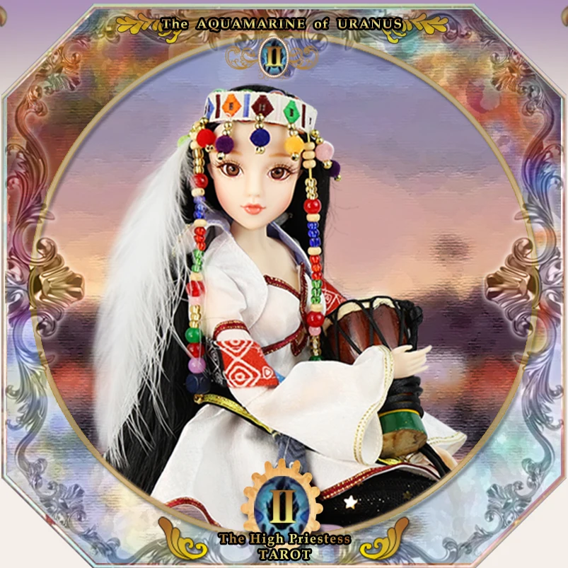BJD 1/6 кукла мм девушка Таро серия 30 см шарнирное тело Кукла имя высокой жрицы черные волосы
BJD 1/6 кукла мм девушка Таро серия 30 см шарнирное тело Кукла имя высокой жрицы черные волосы