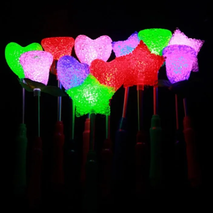 LED flashing light up sticks glow rose star heart magic wands party night activities Concert carnivals Props kids birthday Favor
LED flashing light up sticks glow rose star heart magic wands party night activities Concert carnivals Props kids birthday Favor