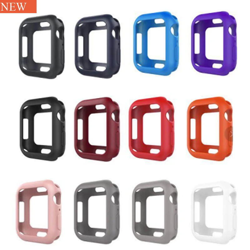 2018 Мягкий силиконовый чехол с защитой от падения для Apple Watch iWatch Series 4 1 2 3 полностью