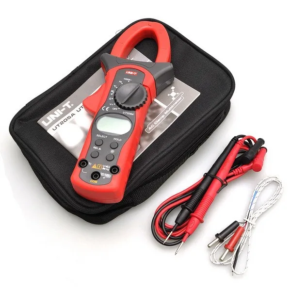 UNI-T UT206A Auto Range 1000A LCD Backlight Digital Clamp Multitester w/ Frequency Duty Cycle Test Multimeter
UNI-T UT206A Auto Range 1000A LCD Backlight Digital Clamp Multitester w/ Frequency Duty Cycle Test Multimeter
