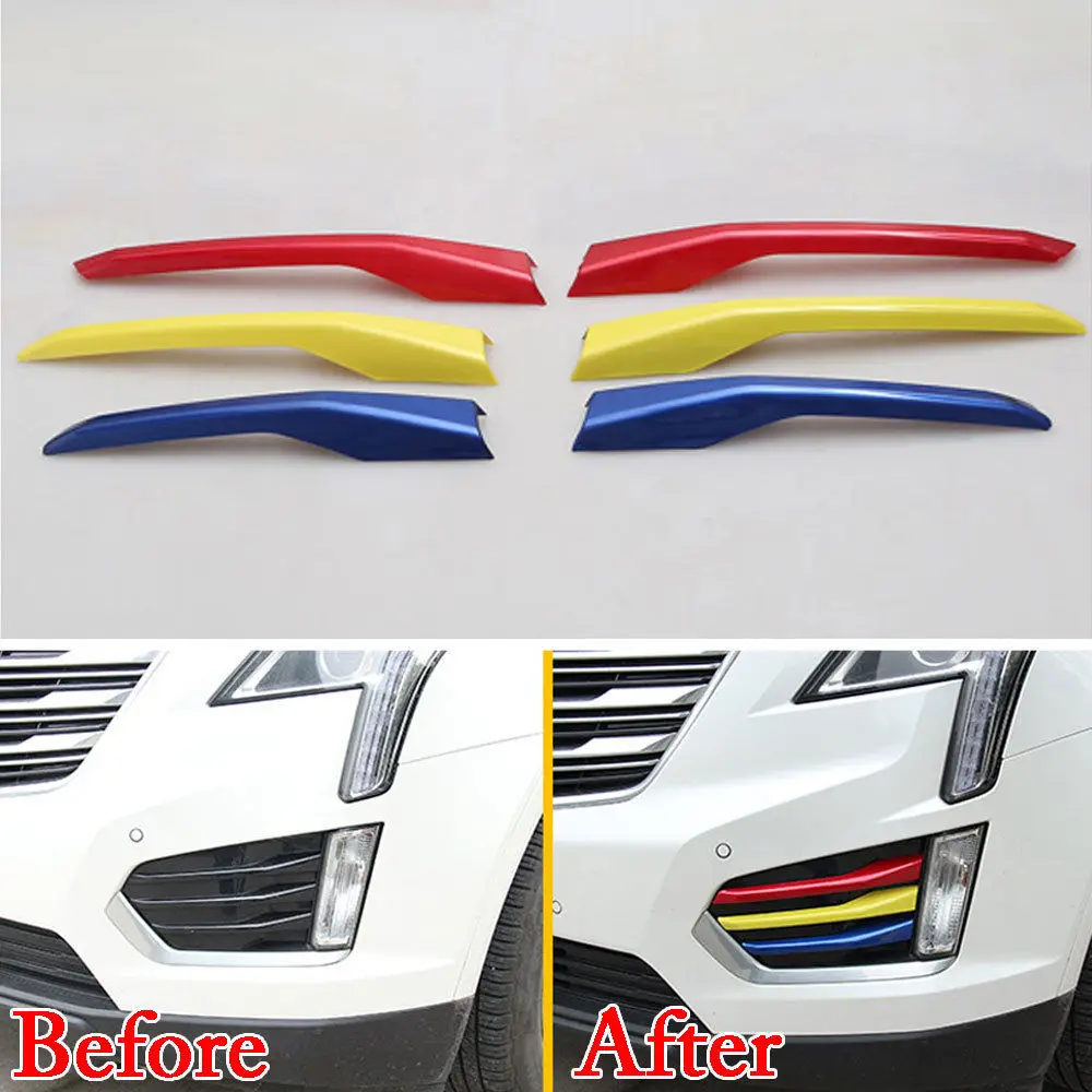 Decoration 6Pcs Colored Car Front Fog Light Lamp Cover Trims For 2016 Cadillac XT5
Decoration 6Pcs Colored Car Front Fog Light Lamp Cover Trims For 2016 Cadillac XT5