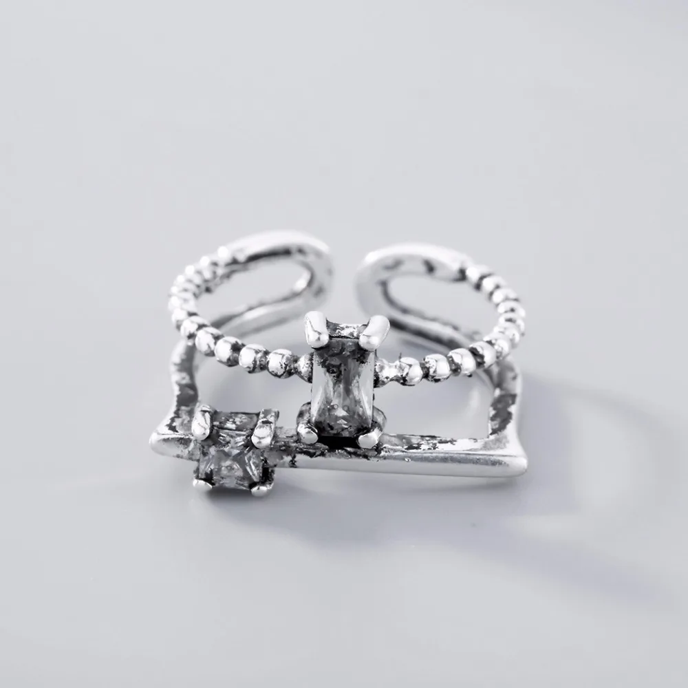 Kinitial Silver Color Open Rings Square Double Twist Rings for women Fashion Cubic Zircon Adjustable Finger Rings Jewelry
Kinitial Silver Color Open Rings Square Double Twist Rings for women Fashion Cubic Zircon Adjustable Finger Rings Jewelry
