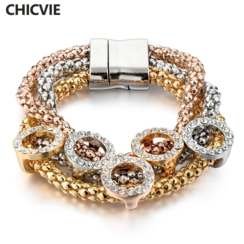 CHICVIE Gold Crystal Stainless Steel Charm Bracelets & Bangles For Women Luxury Brand Statement Jewelry gifts Bracelet SBR160366
CHICVIE Gold Crystal Stainless Steel Charm Bracelets & Bangles For Women Luxury Brand Statement Jewelry gifts Bracelet SBR160366