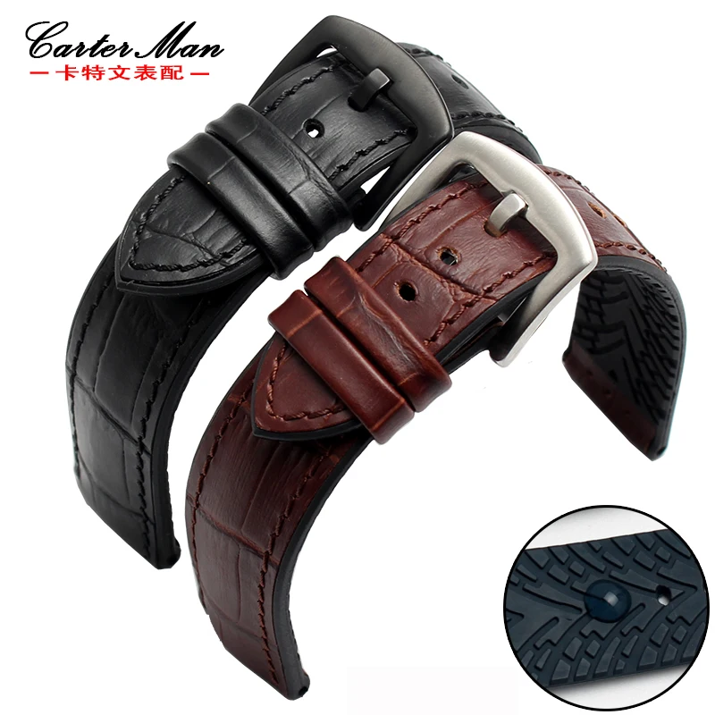 New Rubber + Genuine leather watchband 18mm 20mm 22mm 24mm General style watch strap bracelet
New Rubber + Genuine leather watchband 18mm 20mm 22mm 24mm General style watch strap bracelet