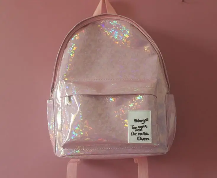 Silver Hologram Laser Bagpack Women Pink Holographic Backpack Leather small Travel School Bag Rucksacks For Teenage Girls
Silver Hologram Laser Bagpack Women Pink Holographic Backpack Leather small Travel School Bag Rucksacks For Teenage Girls