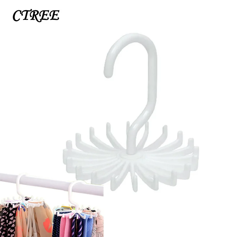 CTREE Creative Tie Rack Storage Small Object Artifact Belt Scarf Hook 360 Degree Rotatable 20 Claw Wardrobe Jewelry Frame C228 
CTREE Creative Tie Rack Storage Small Object Artifact Belt Scarf Hook 360 Degree Rotatable 20 Claw Wardrobe Jewelry Frame C228