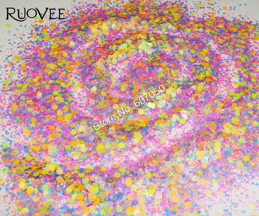 Матовые Неоновые шестигранные блестки для дизайна ногтей 30 г|glitter nail art|glitter nailshape