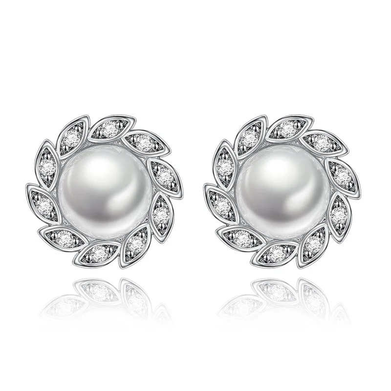 Wholesale 925 sterling silver fashion flower pearl ladies'stud earrings jewelry women birthday gift drop shipping
Wholesale 925 sterling silver fashion flower pearl ladies'stud earrings jewelry women birthday gift drop shipping