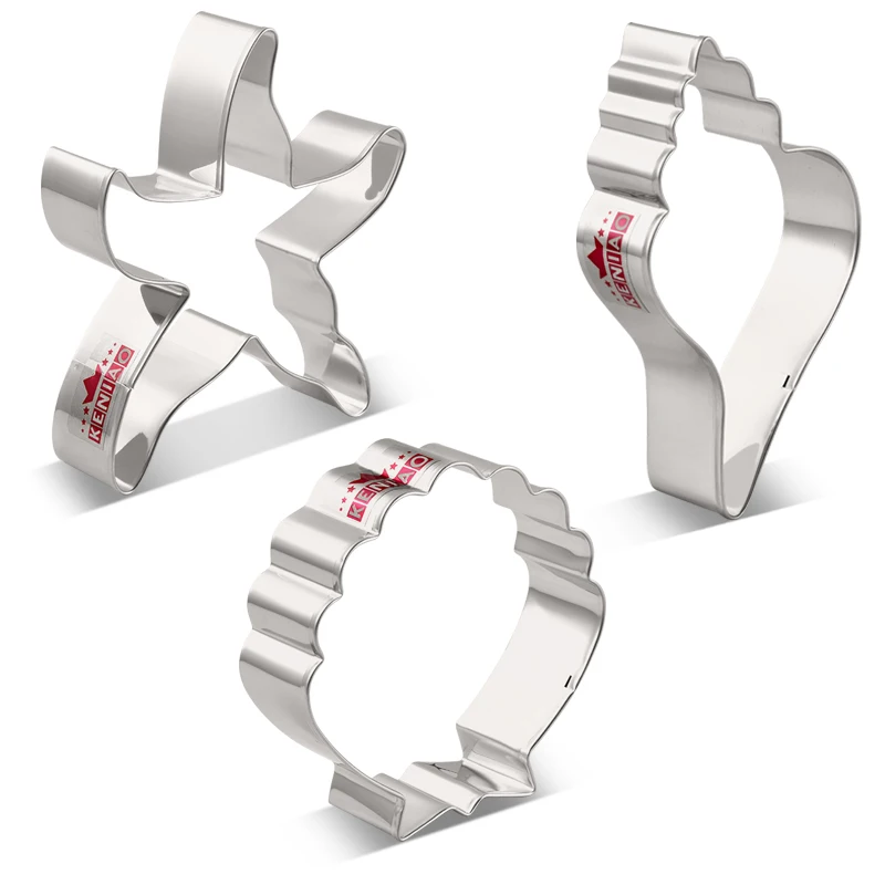 KENIAO Ocean Creatures Cookie Cutter Set - 3 Pieces - Starfish, Conch,Seashell Biscuit Fondant Bread Molds - Stainless Steel
KENIAO Ocean Creatures Cookie Cutter Set - 3 Pieces - Starfish, Conch,Seashell Biscuit Fondant Bread Molds - Stainless Steel