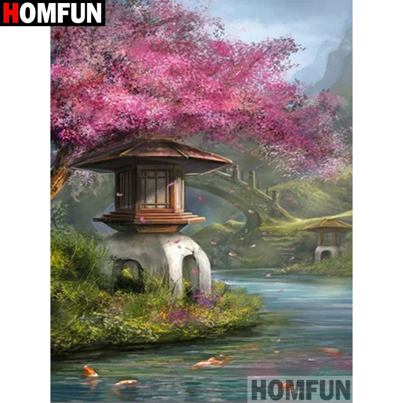 Алмазная живопись HOMFUN A17760 полноразмерная/круглая вышивка сделай сам с