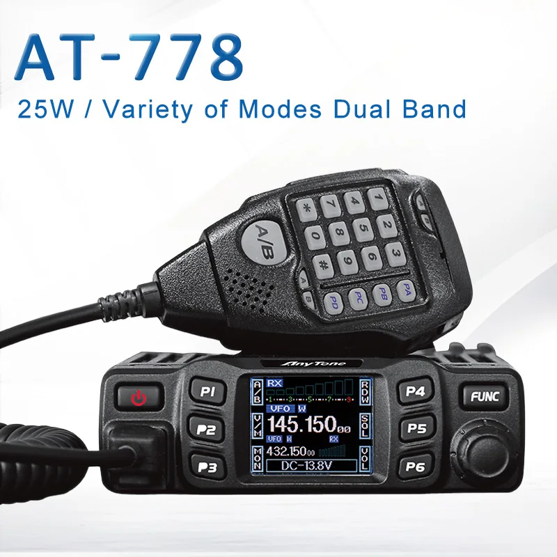 Подходит для двухдиапазонного трансивера AnyTone AT-778UV, мобильного радио VHF/UHF, двухсторонней радиосвязи, 200 каналов, мощностью 5 Вт, автомобильного радио
Подходит для двухдиапазонного трансивера AnyTone AT-778UV, мобильного радио VHF/UHF, двухсторонней радиосвязи, 200 каналов, мощностью 5 Вт, автомобильного радио