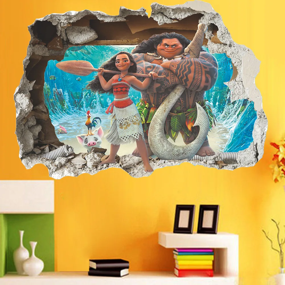 3D Прекрасный Детский DIY мультфильм наклейка gld2 Декор детской комнаты Моана