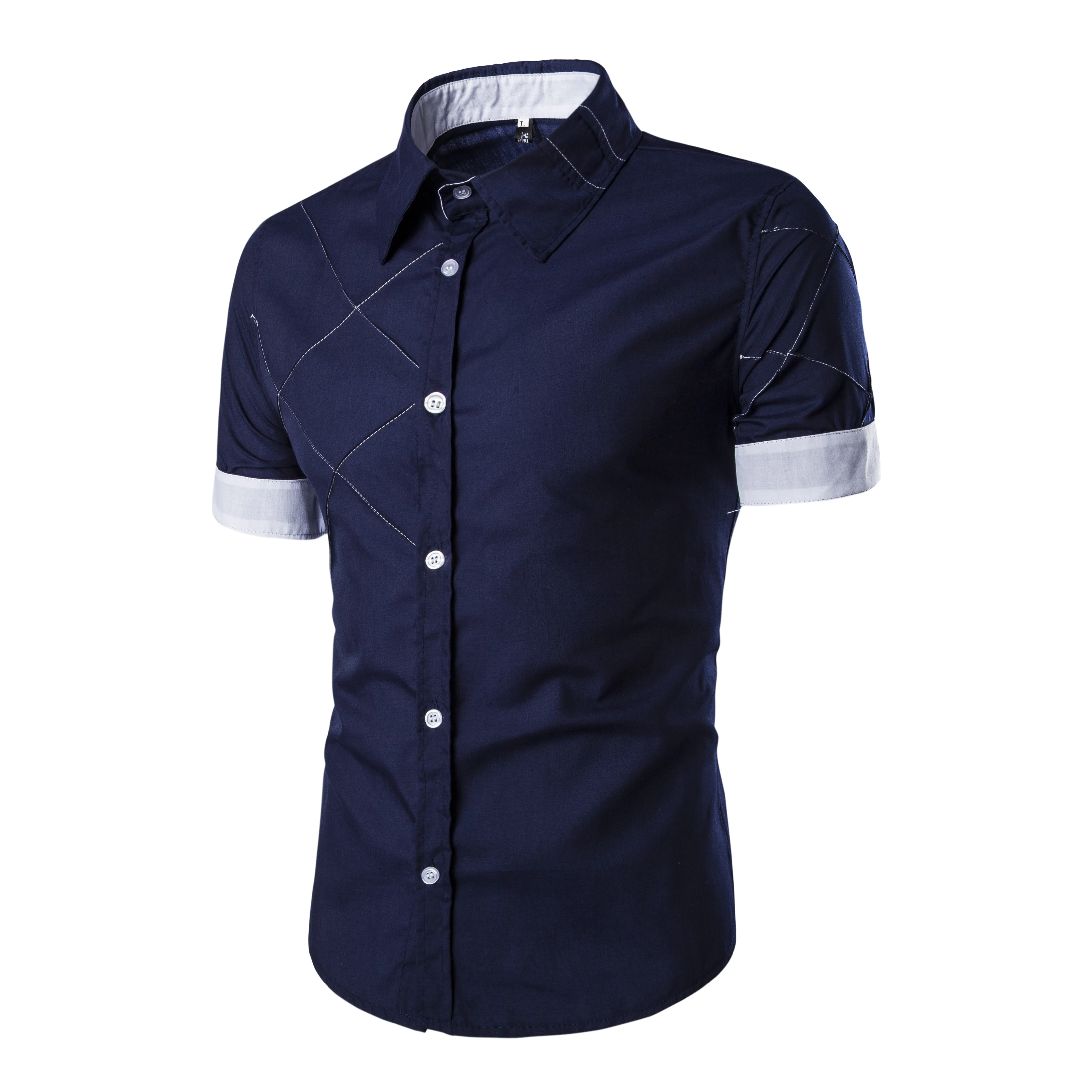 2019 New Short sleeve shirt plaid line design fashion casual shirt 4 colors M-XXXL Large size
2019 New Short sleeve shirt plaid line design fashion casual shirt 4 colors M-XXXL Large size