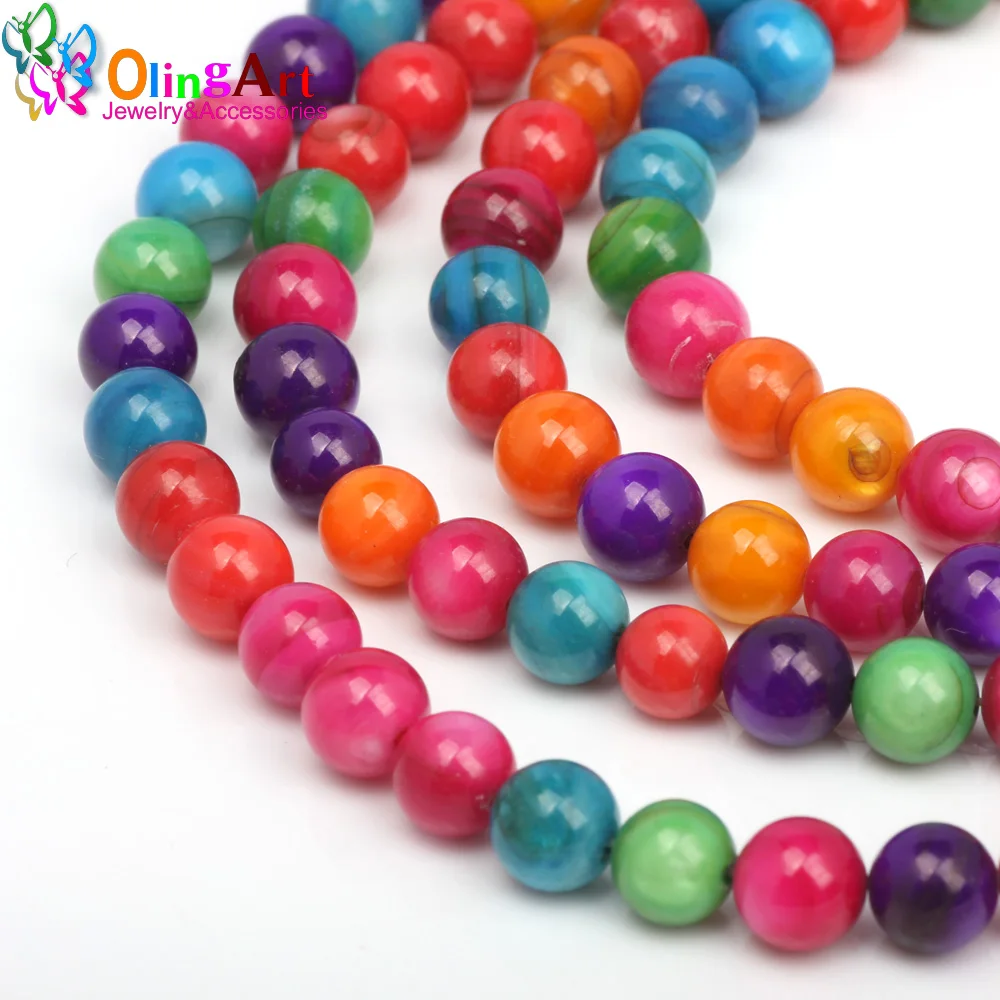 OlingArt 7mm 48pcs Natural Stripes Chinese Multicolor mixing shell beads For Jewelry Making DIY Bracelet Necklace stone
OlingArt 7mm 48pcs Natural Stripes Chinese Multicolor mixing shell beads For Jewelry Making DIY Bracelet Necklace stone