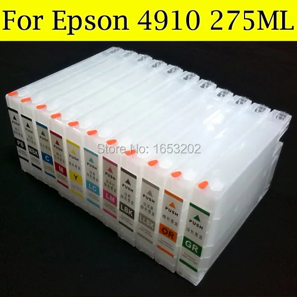 11 Color 275ML Empty Refill Ink Cartridge For EPSON 4910 With Permanent Chip For Ink Cartridge 655 T6551 T655 T655A T655B
11 Color 275ML Empty Refill Ink Cartridge For EPSON 4910 With Permanent Chip For Ink Cartridge 655 T6551 T655 T655A T655B