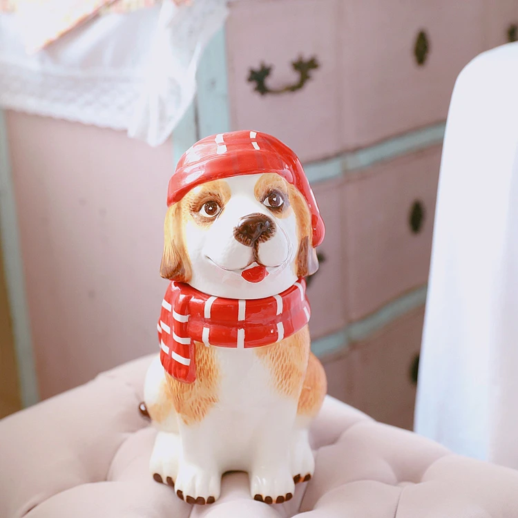 ceramic dog storage tank food container candy Dessert Snack jar kitchen storage dog jar home decor christmas articles decoration
ceramic dog storage tank food container candy Dessert Snack jar kitchen storage dog jar home decor christmas articles decoration