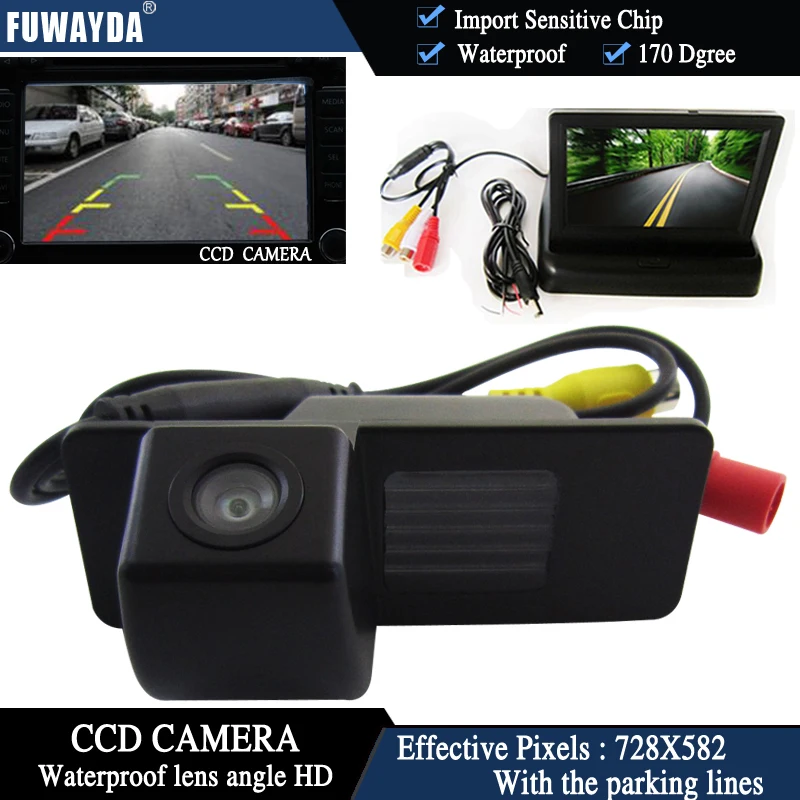 FUWAYDA Color CCD Car Rear View Camera for Chevrolet Aveo Trailblazer Opel Mokka Cadillas SRX CTS+4.3 Inch foldable LCD Monitor
FUWAYDA Color CCD Car Rear View Camera for Chevrolet Aveo Trailblazer Opel Mokka Cadillas SRX CTS+4.3 Inch foldable LCD Monitor